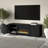 Mansfield Rectangular Fluted TV Stand with 26" Crystal Fireplace for TV's up to 78" in Black Grain-1512697673
