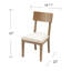 Chaise d'appoint en lin naturel