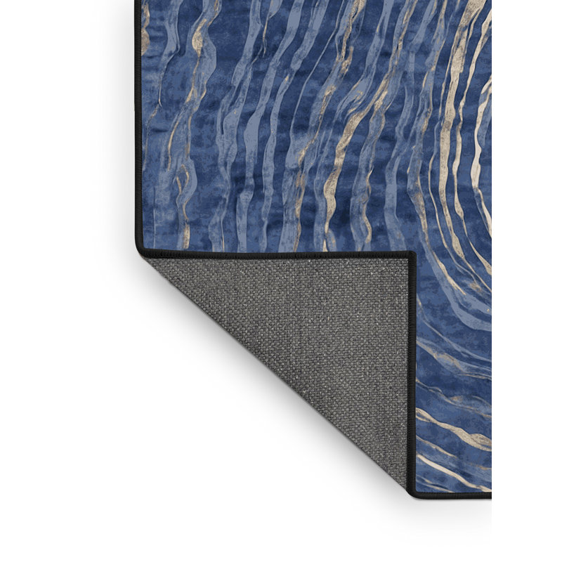 Tapis gris soyeux et moelleux, Rectangulaire 3 pi x 5 pi
