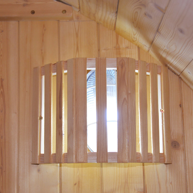 Luxury Barrel Sauna with LED Light and 4.5KW Heater
