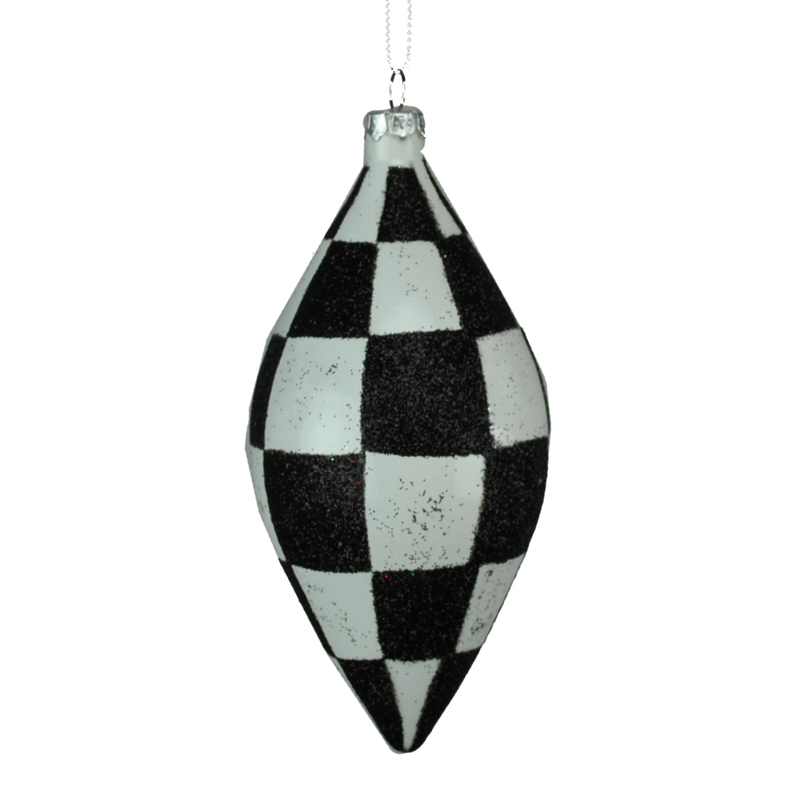 Finial Ornament, White/Black