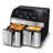 Gourmia 10 Quart Dual Basket Digital Air Fryer with Match Cook and Smart Finish, 7 Presets, FryForce 360° Technology, Black