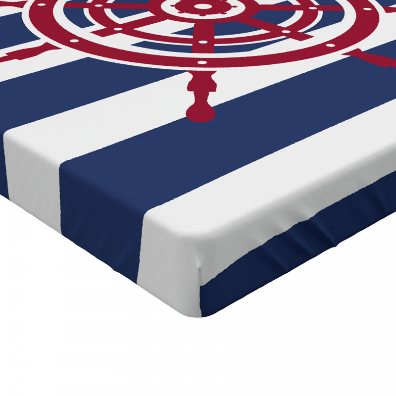 Drap-housse rayé Ships Wheel, Drap-housse de taille double