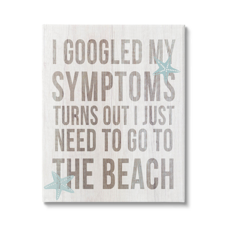«Need To Go Beach» par Lil 'Rue, H 20 po x l 16 po x P 1,5 po