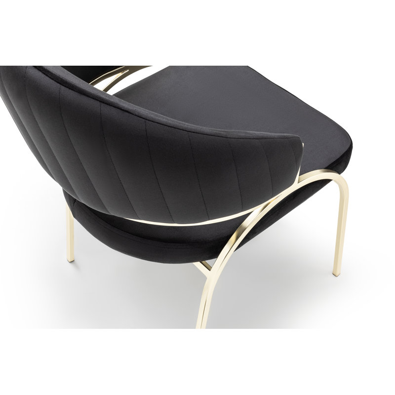 Chaise avec pieds Tehésha, Doré, Noir, noir, noir, noir