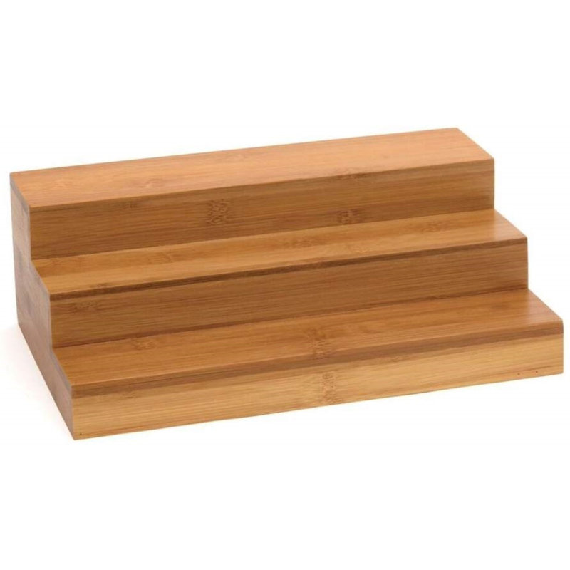 Expandable Bamboo 3-Tier Step Shelf Spice Rack