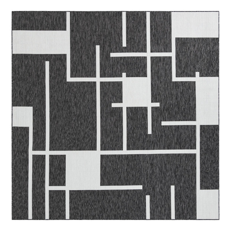 Tapis intérieur / extérieur d'extérieur moderne, Carré 10 pi