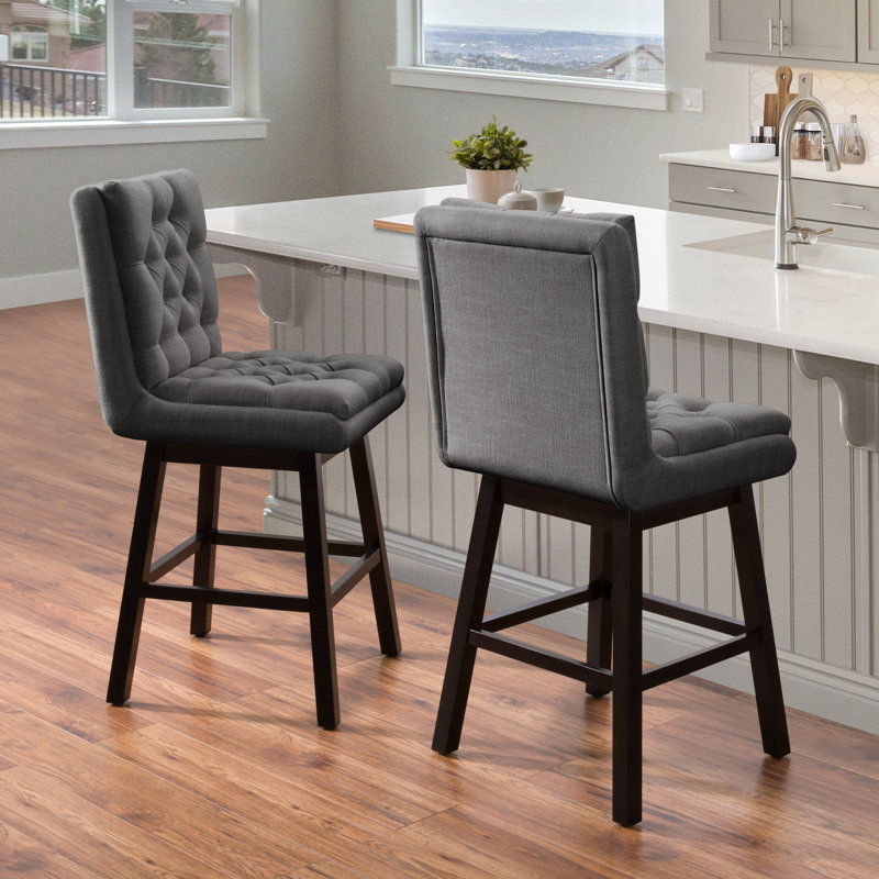 Tabouret de comptoir 26,5 po Sapphira, Gris foncé