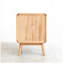 Table de chevet moderne en bois massif avec 2 tiroirs, armoire de rangement en hêtre, table de bout de style nordique avec gestion des câbles