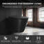 Toilette suspendue au mur noir mat moderne - technologie de chasse sans rebord, conception murale peu encombrante, siège à fermeture en douceur
