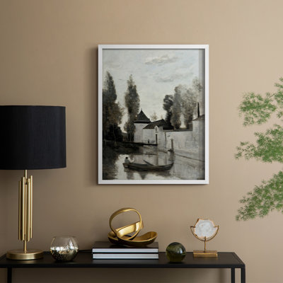 «Vintage Landscape CXCI», reproduction encadrée - bois massif