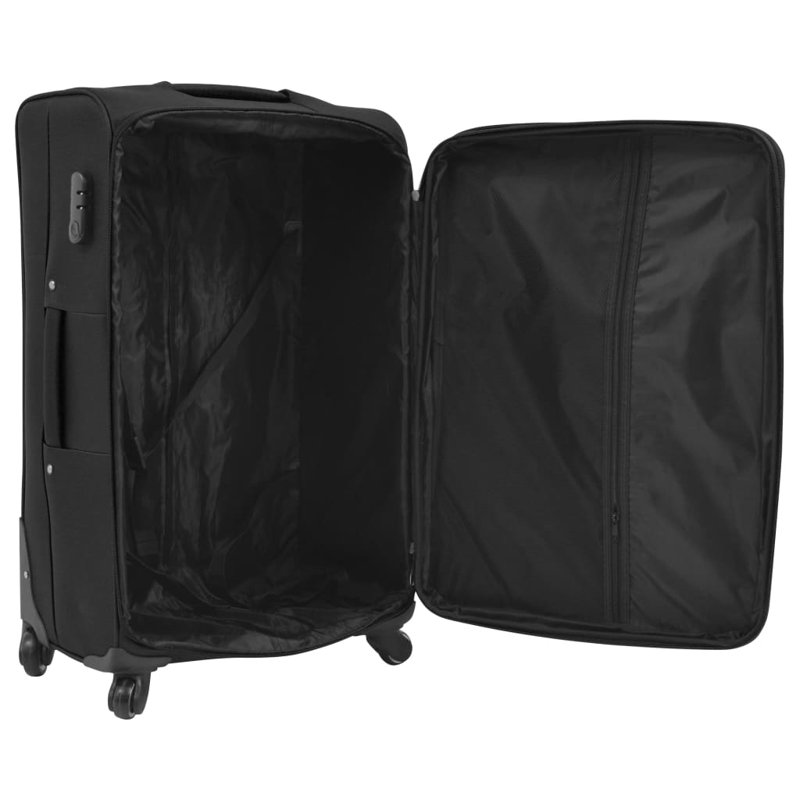 Arce 3-piece Soft Luggage Trolley Set Red, Black