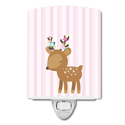 Deer in Stripes Ceramic Night Light