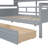 Daybed with Slatted Base, Bedside Shelf and Two Storage Compartments, Sleek Frame-6774712-6774715