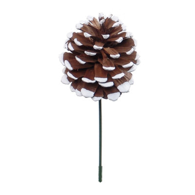 Ensemble de 3 décorations des Fêtes en pin givré