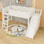Lit mezzanine avec tablettes de rangement, garde-robe et glissade-750361802-750361800
