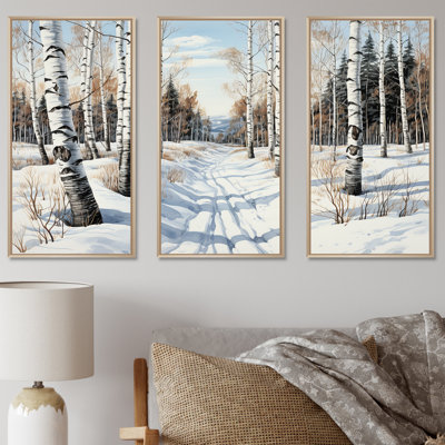 Winter Birch Wood Forest II - Tree Birch Wall Art