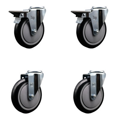 4-Piece Polyurethane Caster Set
