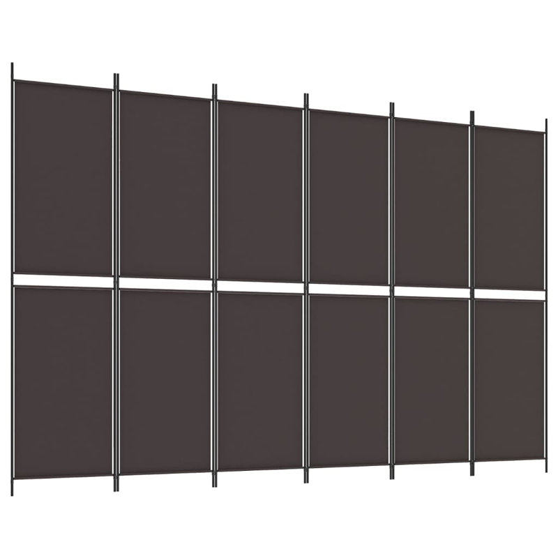 Kahleo Room Divider, Brown, 6, 200cm H x 300cm W