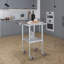 Table en acier inoxydable avec roues 24 po x 24 po