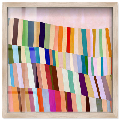 Rainbow Ribbon III, décor abstrait, boîte-cadre par Art Remedy