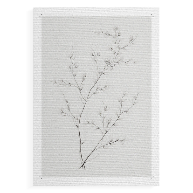 Reproduction florale rétro - impression sur toile seulement - non encadrée, H 60 po x l 40 po