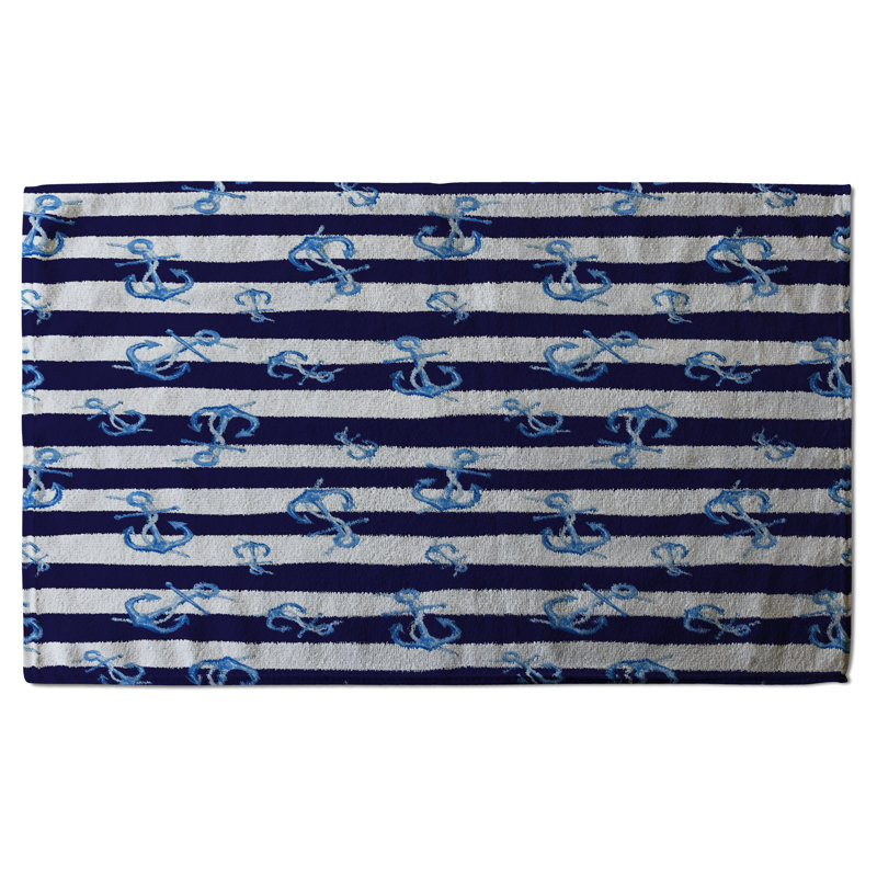 Cotton Stripe Waffle Tea Towel Kitchen Towel