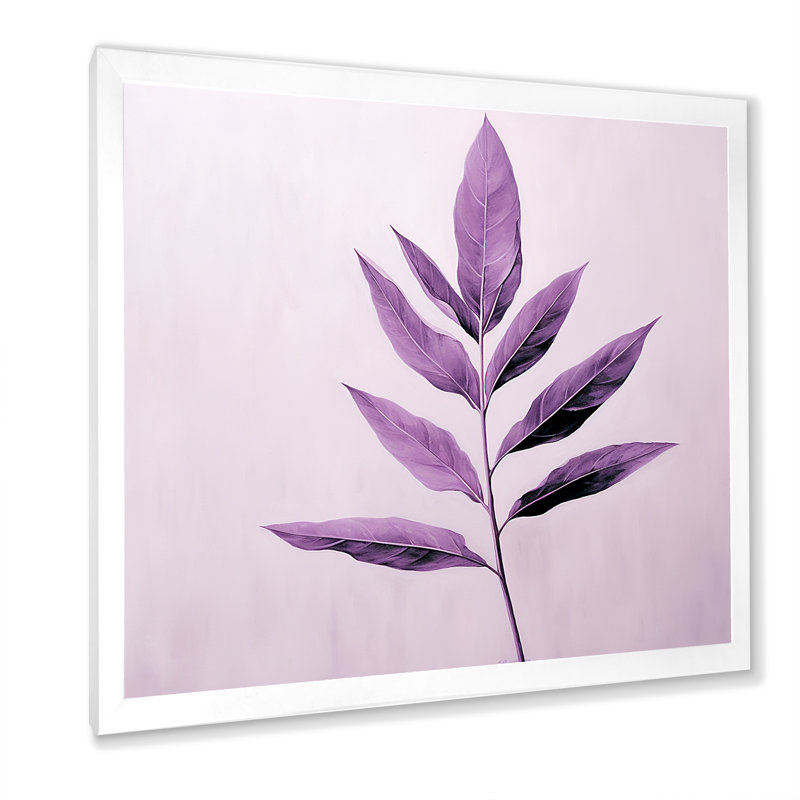 Mauve lavande mauve sur toile, H 36 po x l 36 po x P 1,5 po, Cadre simple blanc