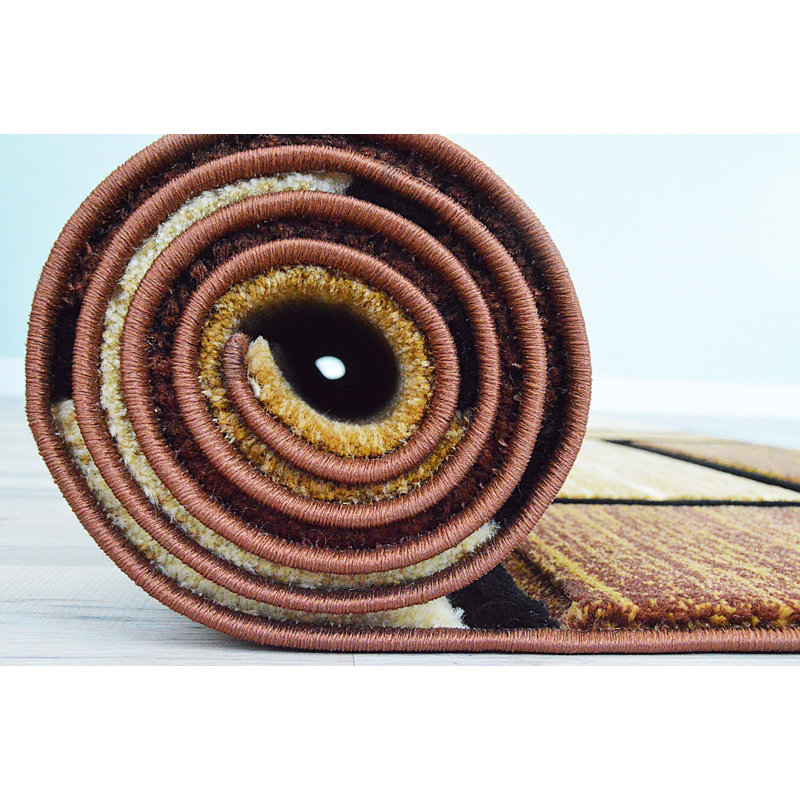 Mccampbell Performance Abstract Indoor Rug, Round 6'6"