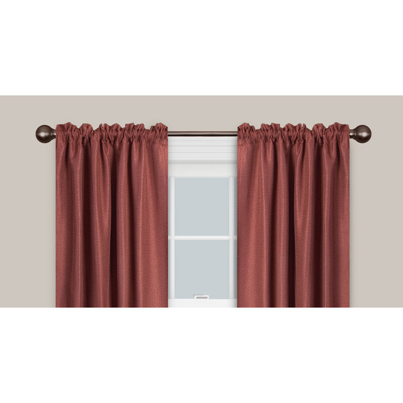 Doak Adjustable Single Curtain Rod, 4.25" H x 18" W x 4.5" D, Oil Rubbed Bronze