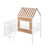 Metal  Loft Bed With Roof-409568233