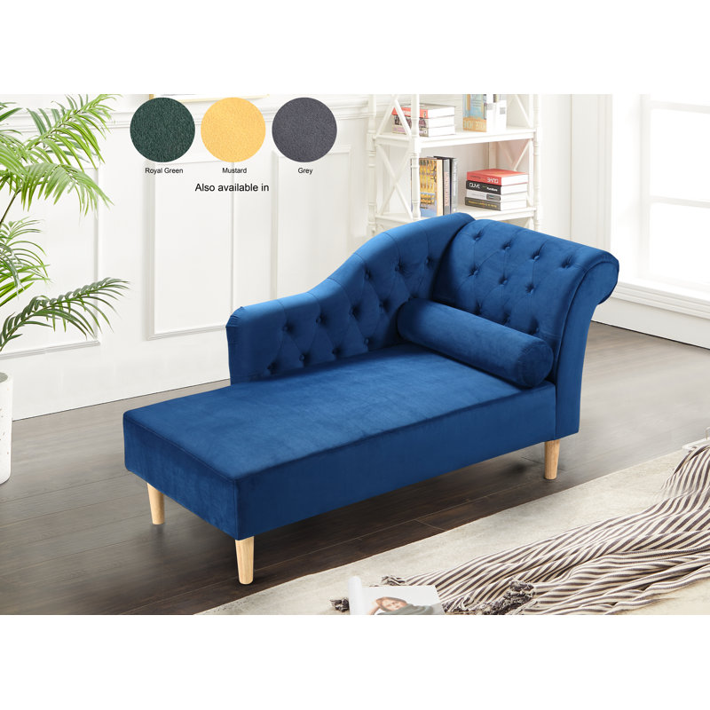 Gladeview Velvet Lounge Chair, Blue