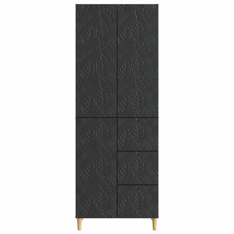3 -Door 3 Storage Cabinet, Black