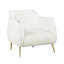 Fauteuil d'appoint en tissu blanc Boucle
