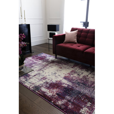 Enosburgh Abstract Purple Area Rug