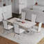 Ensemble de 6 chaises de salle à manger Glam White