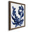 Indigo brossé Blooms I, toile encadrée de qualité supérieure - prête à être accrochée-1129090197-1129090196