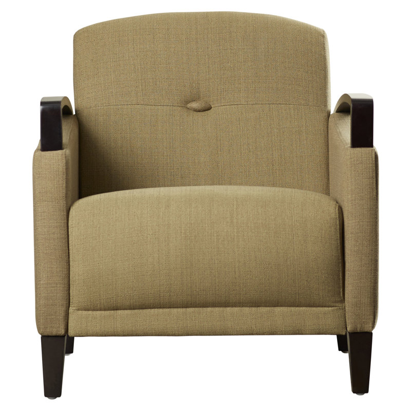 Upholstered Armchair, Woven Wheat