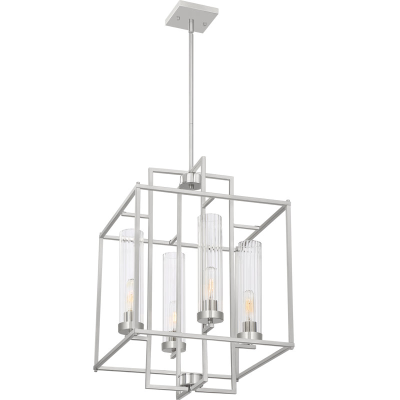 4 - Light Dimmable Lantern Square / Rectangle Chandelier