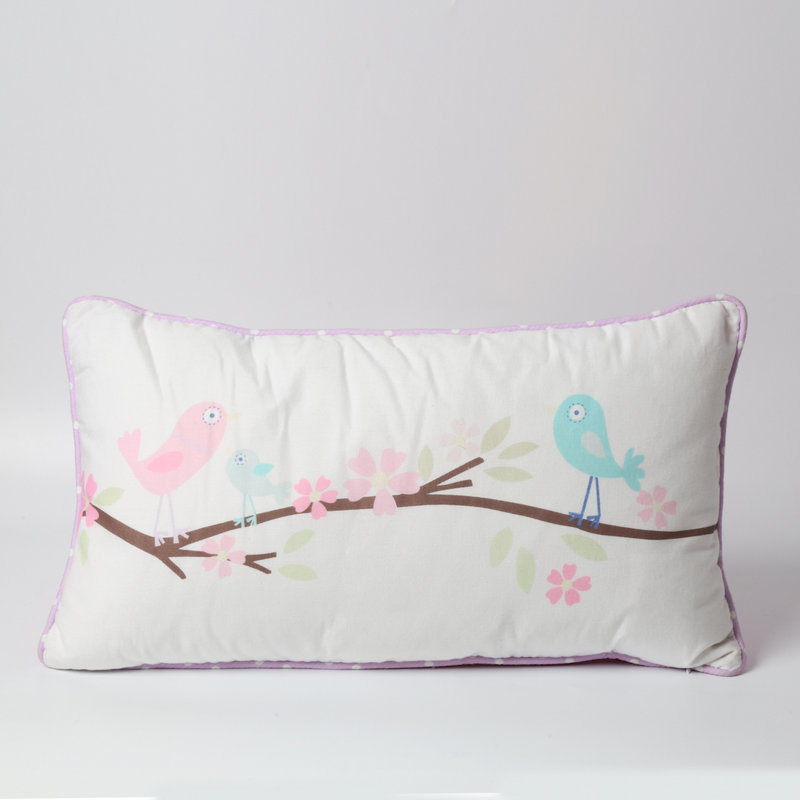 Floral Cotton Throw Pillow