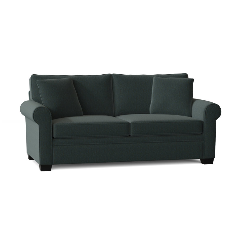 Quaker Upholstered 76'' Sofa, Espresso, Entice Dew