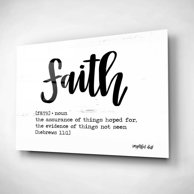 Faith - impression sans cadre, H 12 po x l 16 po x P 0,13 po