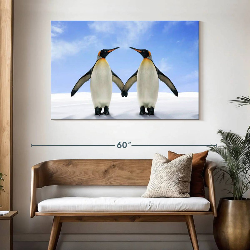 Brampt Two Flapping Penguins, 32" H x 48" W