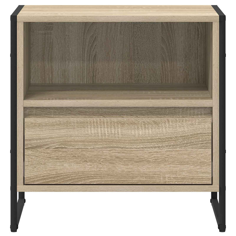 50cm W Manufactured Wood Bedside Table, Sonoma