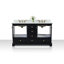 Meuble-lavabo double 66 po avec plateau en marbre de Carrare Brimfield-111860714-98224866