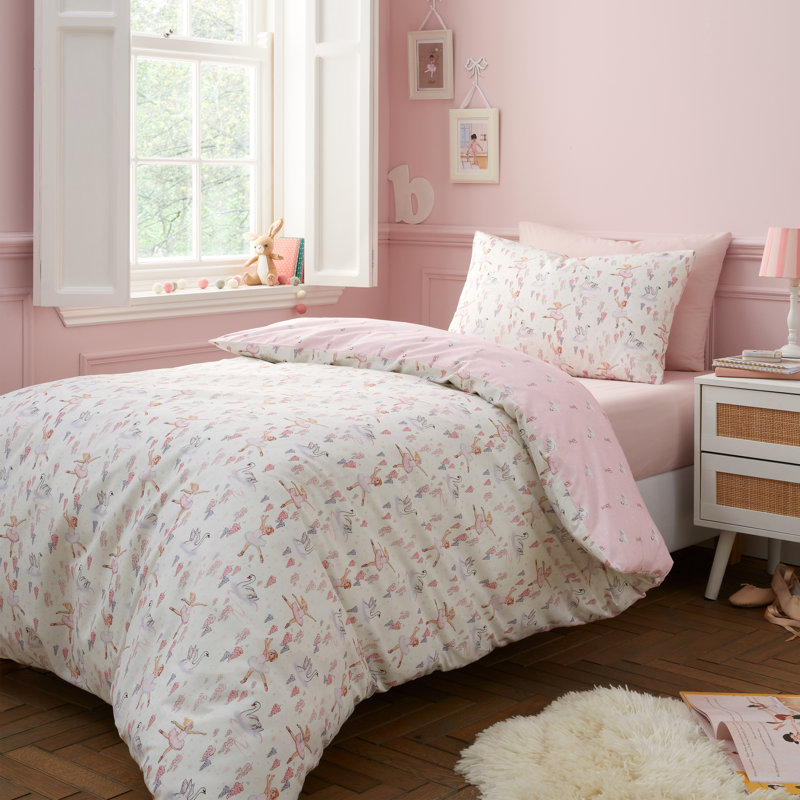 Ballerina Cotton Duvet Cover Set, Double Duvet Cover Set + 1 additional Pillowcase