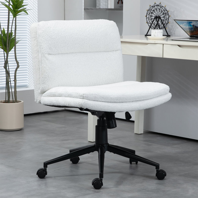 Chaise de bureau Bauke, Blanc, Oui