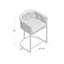 Calvin Upholstered Stool with Metal Frame