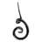 Stylish Abstract Swirl Glass Sculpture Statue - Decorations For Living Room, And Home Decor - Decorative Objects For Mantel Accent - 16", Black