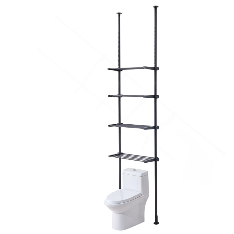 Étagère de salle de bain à 4 niveaux au-dessus de la toilette